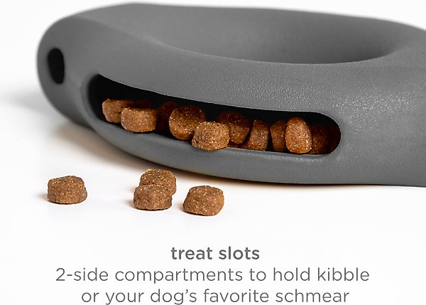 Show full view: Ubbi Kibbler Tough Dog Treat Dispenser Toy, Charcoal slide 3 of 6