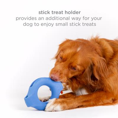 Show full view: Ubbi Kibbler Tough Dog Treat Dispenser Toy, Blue slide 5 of 7