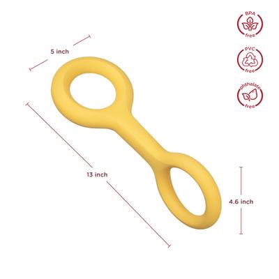 Show full view: Ubbi Tuggle Tough Dog Tug Toy, Yellow slide 2 of 7