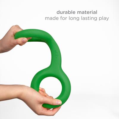 Show full view: Ubbi Tuggle Tough Dog Tug Toy, Green slide 5 of 8