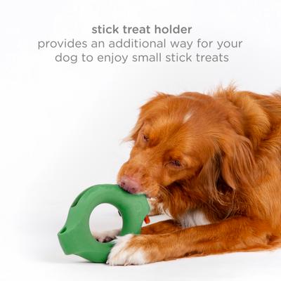 Show full view: Ubbi Kibbler Tough Dog Treat Dispenser Toy, Green slide 4 of 6