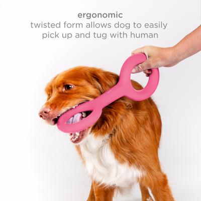 Show full view: Ubbi Karim Rashid Tuggle Tough Dog Tug Toy, Pink slide 2 of 6