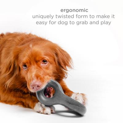 Show full view: Ubbi Chomp Tough Dog Chew Toy, Charcoal slide 3 of 8