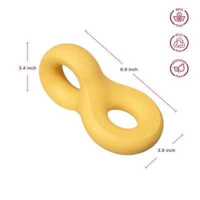 Show full view: Ubbi Chomp Tough Dog Chew Toy, Yellow slide 2 of 8