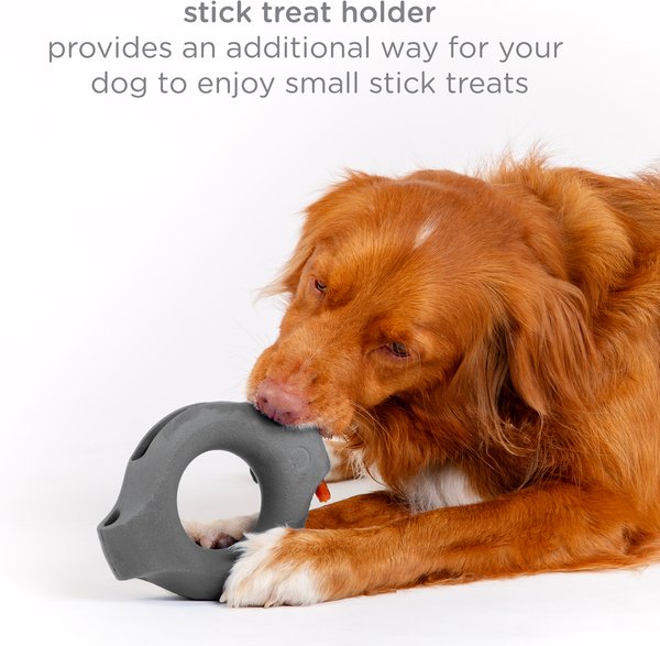 Show full view: Ubbi Kibbler Tough Dog Treat Dispenser Toy, Charcoal slide 4 of 6