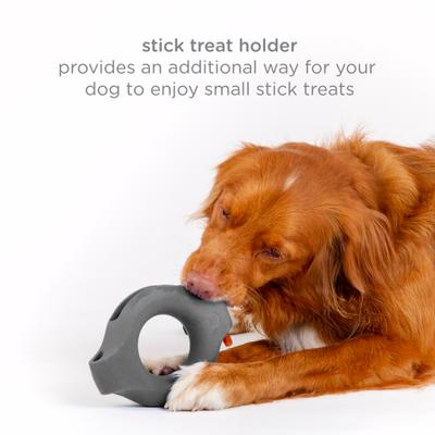 Show full view: Ubbi Kibbler Tough Dog Treat Dispenser Toy, Charcoal slide 5 of 7
