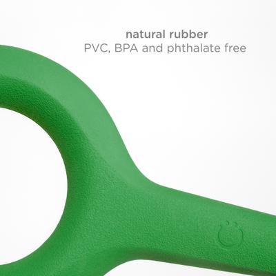 Show full view: Ubbi Tuggle Tough Dog Tug Toy, Green slide 6 of 8