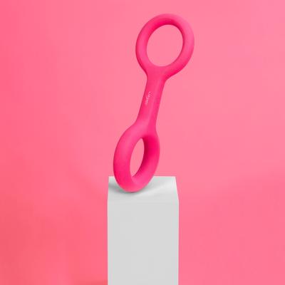 Show full view: Ubbi Karim Rashid Tuggle Tough Dog Tug Toy, Pink slide 5 of 6