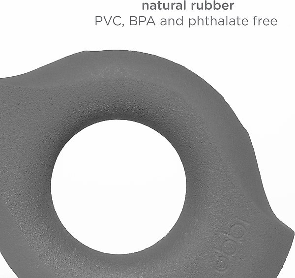 Show full view: Ubbi Kibbler Tough Dog Treat Dispenser Toy, Charcoal slide 5 of 6