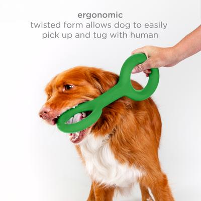Show full view: Ubbi Tuggle Tough Dog Tug Toy, Green slide 4 of 8