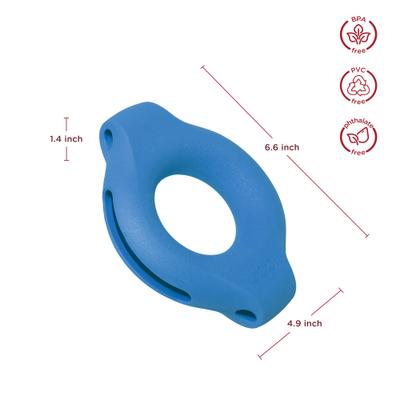 Show full view: Ubbi Kibbler Tough Dog Treat Dispenser Toy, Blue slide 3 of 7