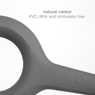 Show full view: Ubbi Tuggle Tough Dog Tug Toy, Charcoal slide 6 of 8