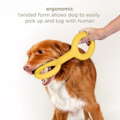 Show full view: Ubbi Tuggle Tough Dog Tug Toy, Yellow slide 3 of 7
