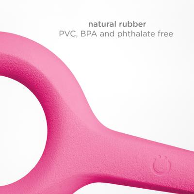 Show full view: Ubbi Karim Rashid Tuggle Tough Dog Tug Toy, Pink slide 4 of 6