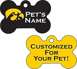 ShopInstaPets NCAA Personalized Dog Tag, Iowa Hawkeyes