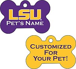 ShopInstaPets NCAA Personalized Dog Tag, Louisiana State Tigers