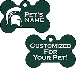 ShopInstaPets NCAA Personalized Dog Tag, Michigan State Spartans