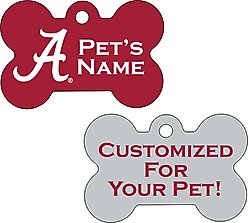 ShopInstaPets NCAA Personalized Dog Tag, Alabama Crimson Tide