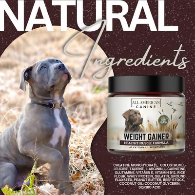 Show full view: All American Canine High-Calorie Weight Gainer Protein Chews Dog Supplement, 60 count slide 5 of 7