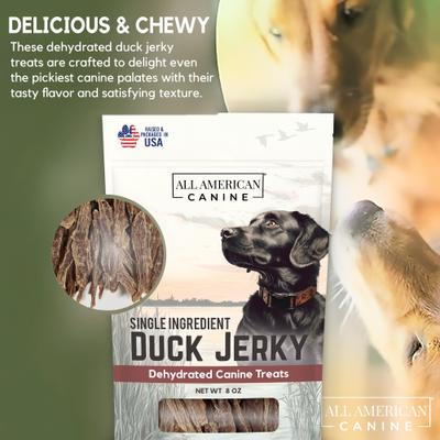 Show full view: All American Canine Dehydrated Duck Jerky Dog Treats, 8-oz slide 4 of 9
