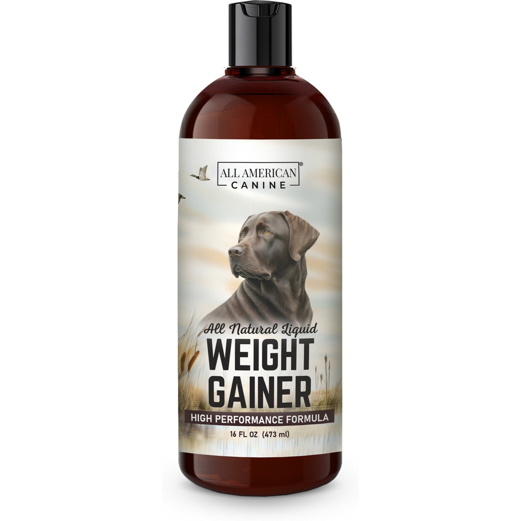 All American Canine High-Calorie Weight Gainer Protein Liquid Dog Supplement, 16-fl oz bottle