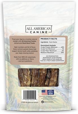 Show full view: All American Canine Duck Necks Dehydrated Dog Treats, 6 count slide 3 of 9