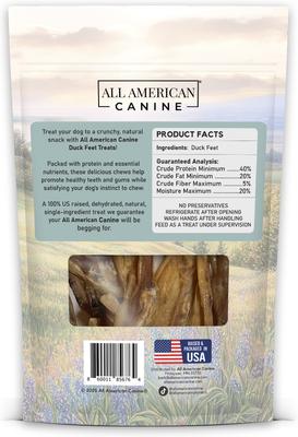 Show full view: All American Canine Duck Feet Dehydrated Dog Treats, 20 count slide 3 of 9