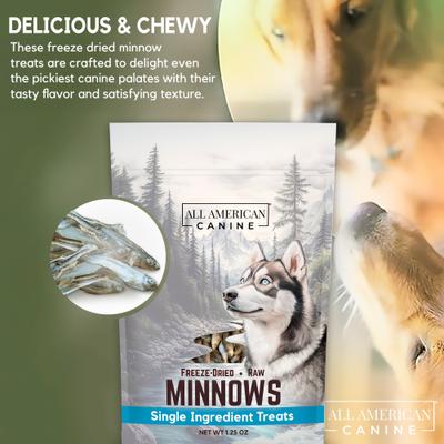 Show full view: All American Canine Minnows Freeze-Dried Dog Treats, 1.25-oz bag slide 6 of 7