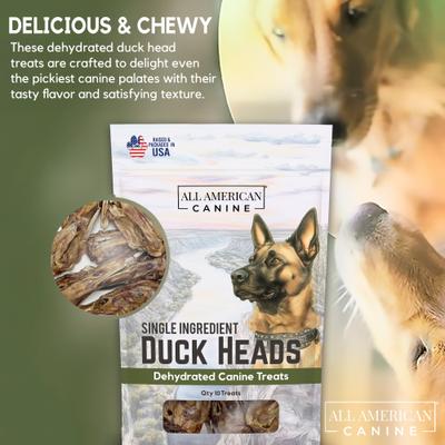 Show full view: All American Canine Duck Heads Dehydrated Dog Treats, 10 count slide 3 of 8