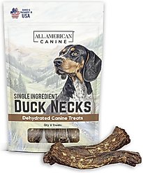 All American Canine Duck Necks Dehydrated Dog Treats, 6 count