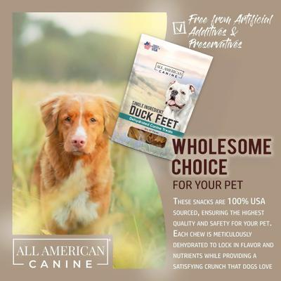 Show full view: All American Canine Duck Feet Dehydrated Dog Treats, 20 count slide 7 of 9