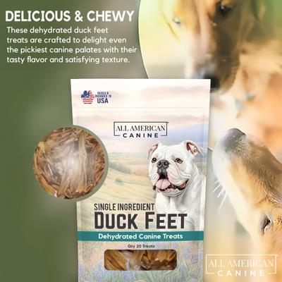 Show full view: All American Canine Duck Feet Dehydrated Dog Treats, 20 count slide 4 of 9
