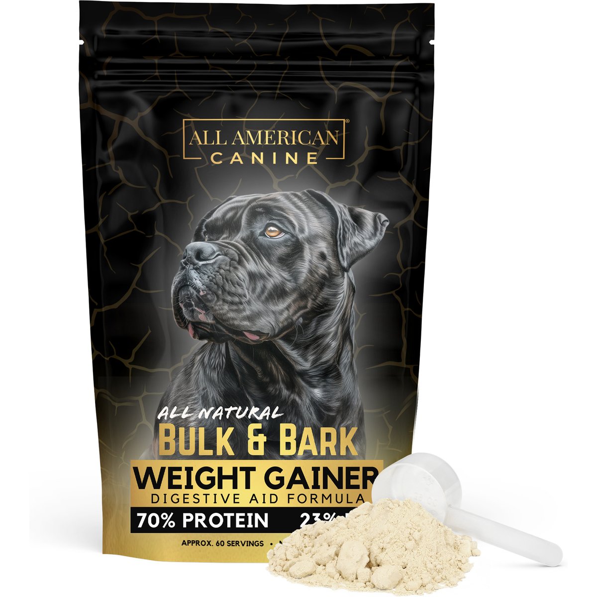All American Canine Weight Gainer Digestive Aid Formula Dog Food Supplement, 1.5-lb bag