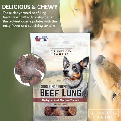 Show full view: All American Canine Beef Lung Dehydrated Dog Treats, 4 count slide 4 of 8