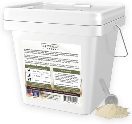 Show full view: All American Canine High-Calorie Weight Gainer Protein Powder Dog Supplement, 5-lb bag slide 3 of 10