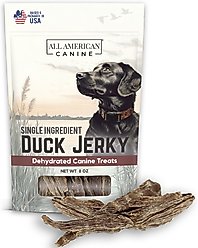 All American Canine Dehydrated Duck Jerky Dog Treats, 8-oz