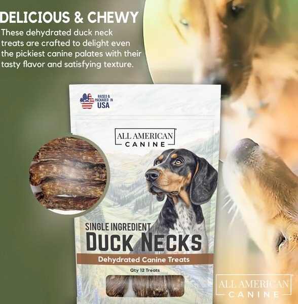 All American Canine Duck Necks Dehydrated Dog Treats
