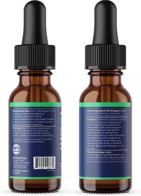 Show full view: Honest Paws Full-Spectrum Hemp Oil Tincture for Dogs 25-50-lbs, 250-mg, Well Blend, 30-mL slide 6 of 8