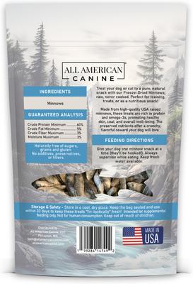 Show full view: All American Canine Minnows Freeze-Dried Dog Treats, 1.25-oz bag slide 3 of 7