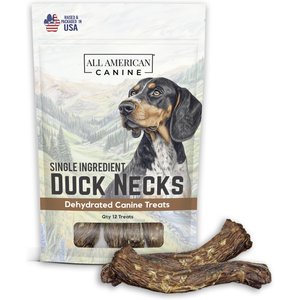 All American Canine Duck Necks Dehydrated Dog Treats, 12 count