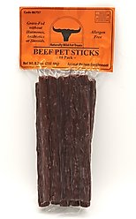 Naturally Wild Pet Treats Beef Stick Dehydrated Dog Treats, 10 count
