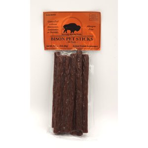 Naturally Wild Pet Treats Bison Stick Dehydrated Dog Treats, 10 count