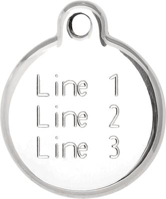 Show full view: Red Dingo Boss Stainless Steel Personalized Dog & Cat ID Tag, Dark Blue, Small slide 3 of 6