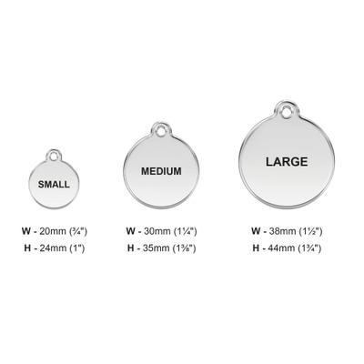 Show full view: Red Dingo BFF Stainless Steel Personalized Dog & Cat ID Tag, Light Blue, Large slide 2 of 7