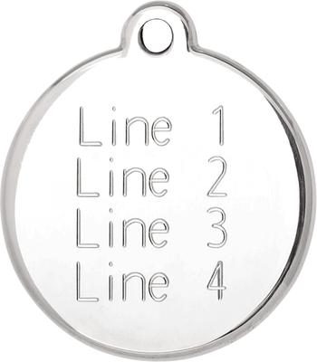 Show full view: Red Dingo BFF Stainless Steel Personalized Dog & Cat ID Tag, Light Blue, Medium slide 3 of 7