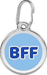 Red Dingo BFF Stainless Steel Personalized Dog & Cat ID Tag, Light Blue, Large