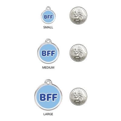 Show full view: Red Dingo BFF Stainless Steel Personalized Dog & Cat ID Tag, Light Blue, Large slide 5 of 7