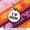 Show in main carousel: Red Dingo I Love Mom Stainless Steel Personalized Dog & Cat ID Tag, White, Medium slide 9 of 9