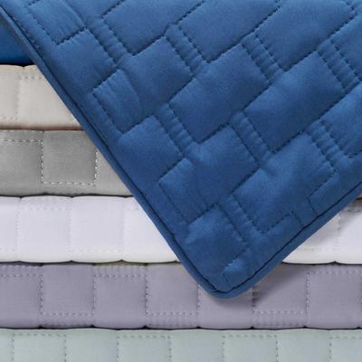 Show full view: BedVoyage Luxury 100% Viscose from Bamboo Quilted Brick Coverlet, Sky, King slide 8 of 10
