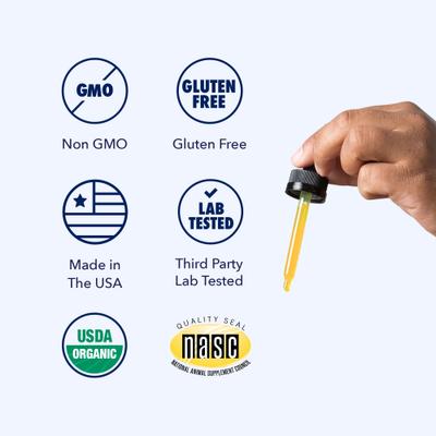 Show full view: Honest Paws Full-Spectrum Hemp Oil Tincture for Dogs 51-74-lbs, 500-mg, Mobility Blend, 30-mL slide 8 of 8